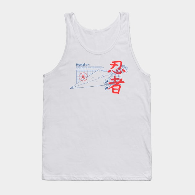 Japanese Kunai Weapon Tank Top by Spes.id